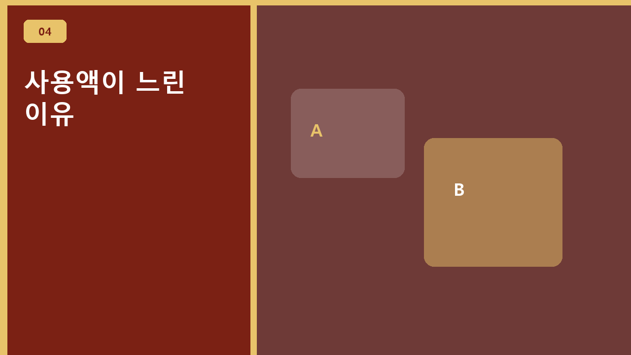사용액이 느린 이유